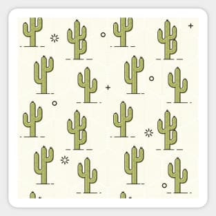 Green cactus pattern Sticker